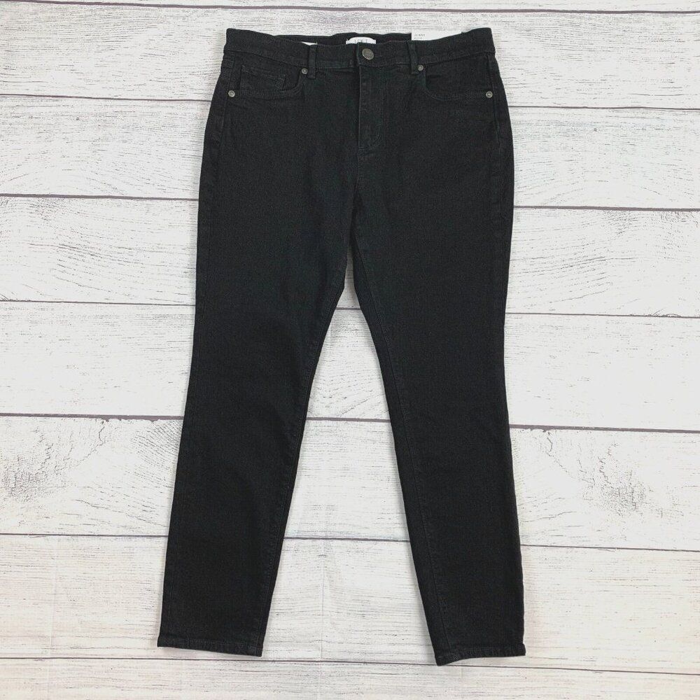 LOFT Outlet Jeans sz 10 P Petite Skinny Black Wash Inseam 25.5" New NWT